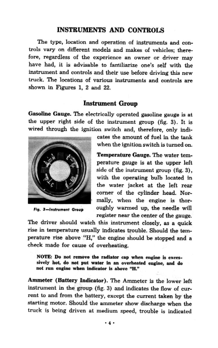 1954 Chevrolet Trucks Operators Manual Page 20